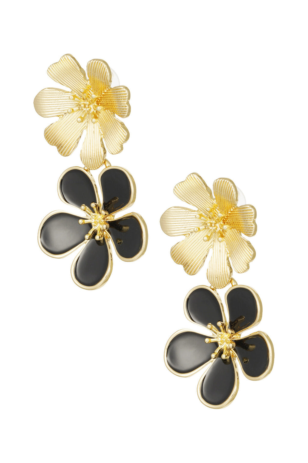 boucles d'oreilles 2 fois fleur