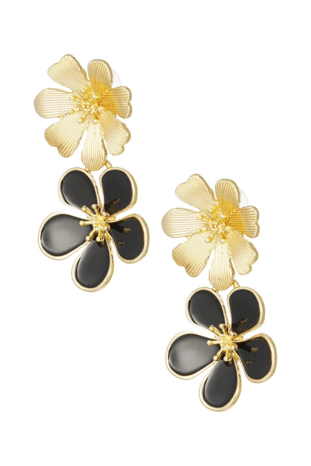 boucles d'oreilles 2 fois fleur