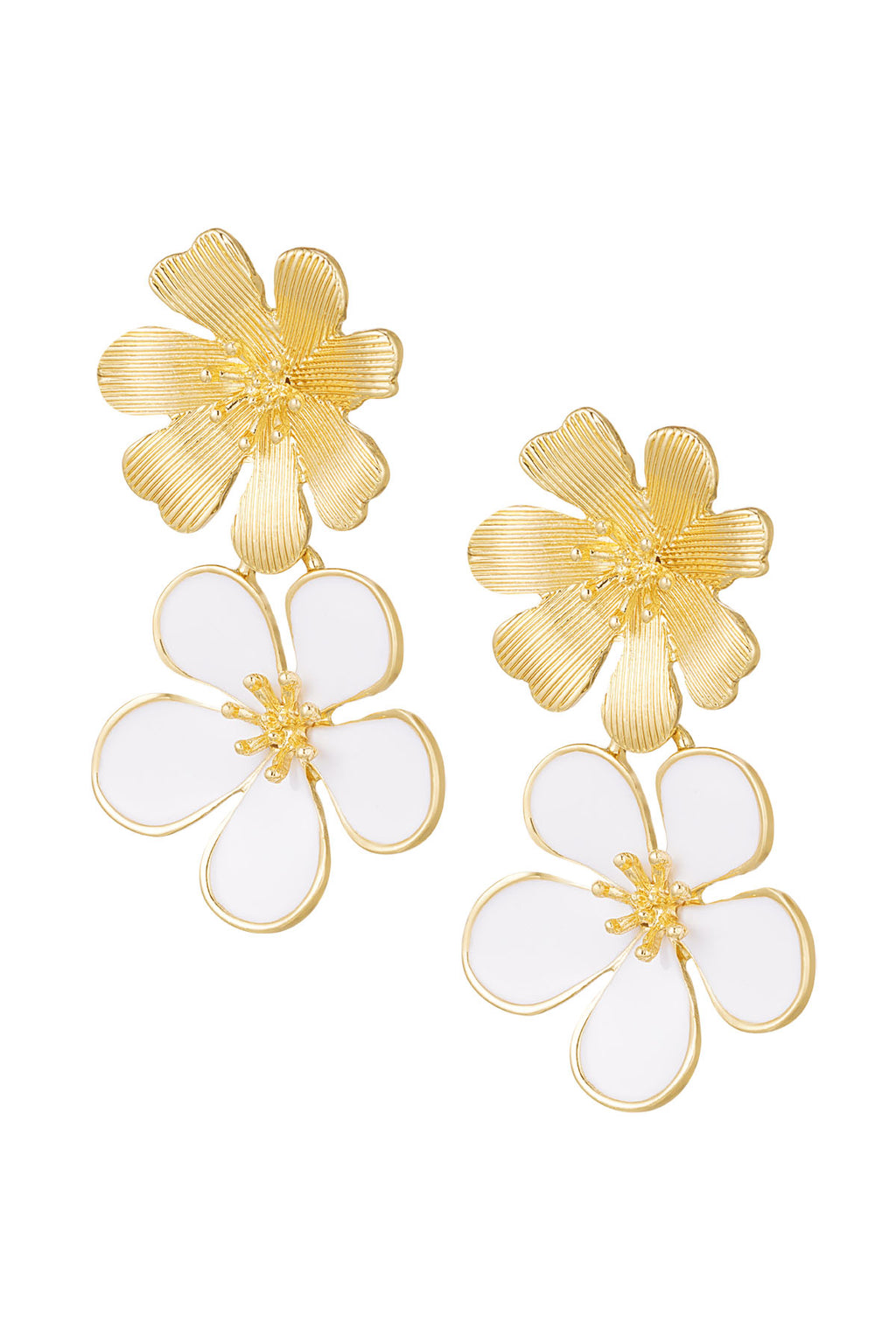 boucles d'oreilles 2 fois fleur