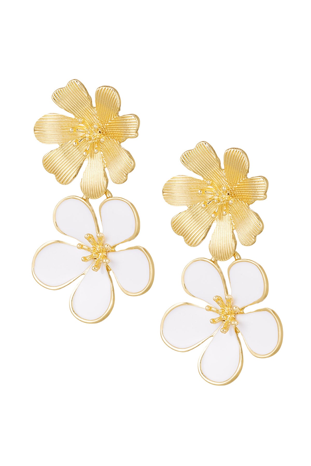 boucles d'oreilles 2 fois fleur