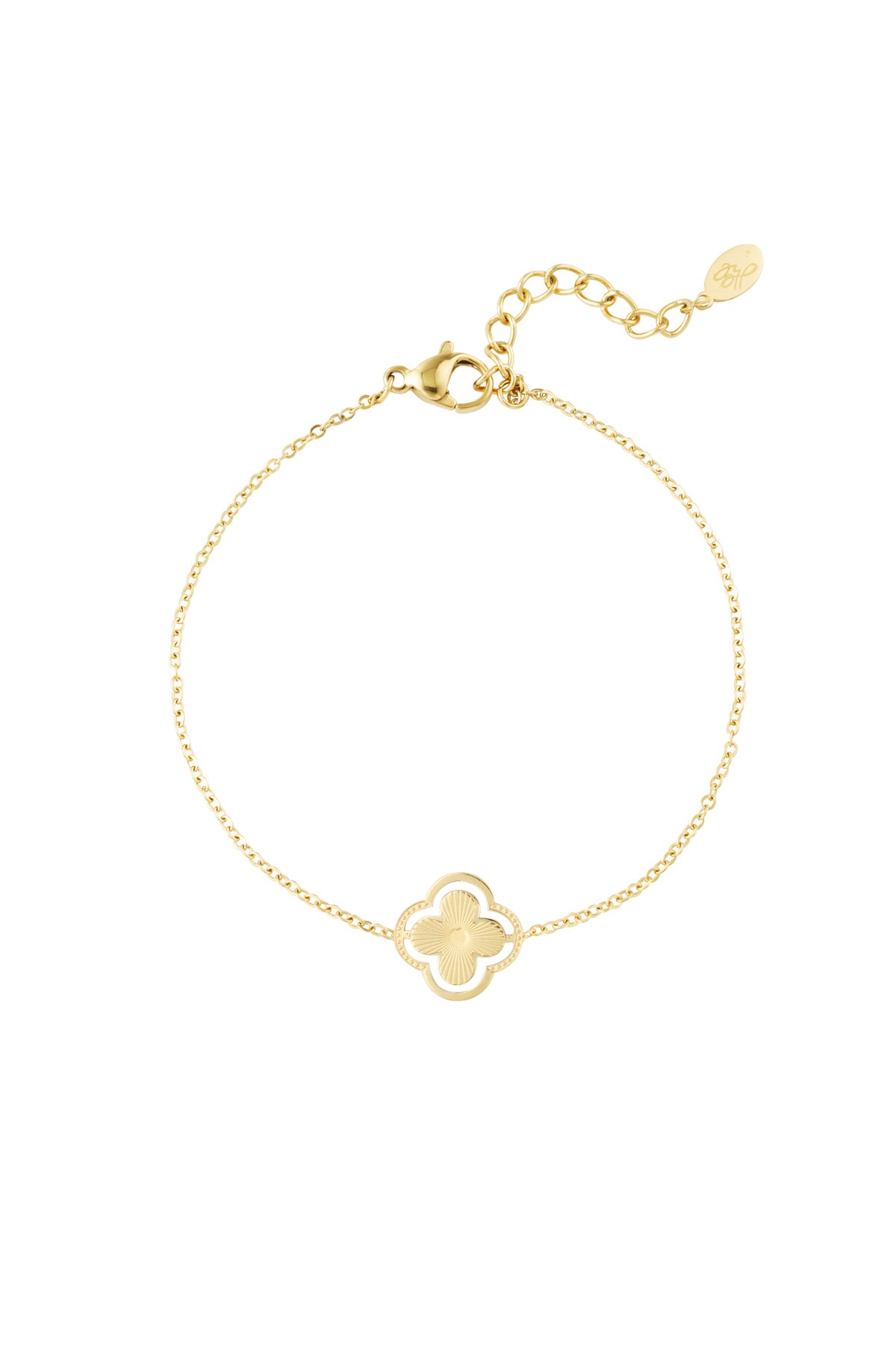 Bracelet double trèfle - doré