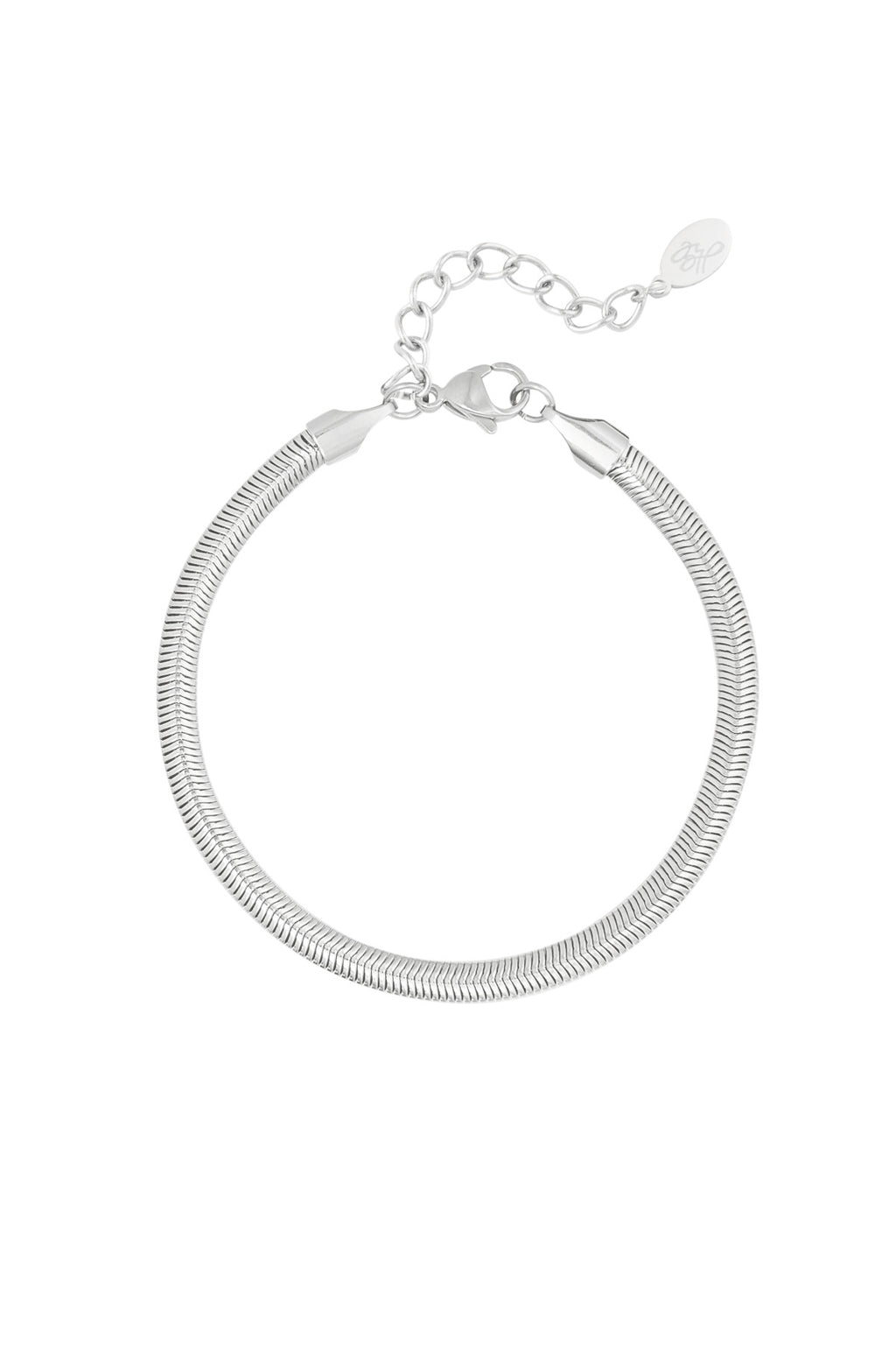 Bracelet plat à chevrons étroit - 4.0MM