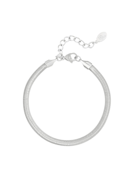 Bracelet plat à chevrons étroit - 4.0MM