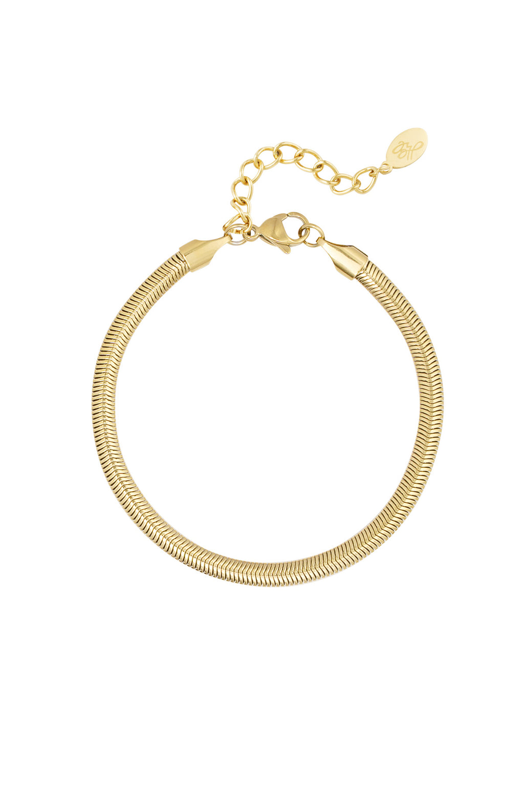 Bracelet plat à chevrons étroit - 4.0MM