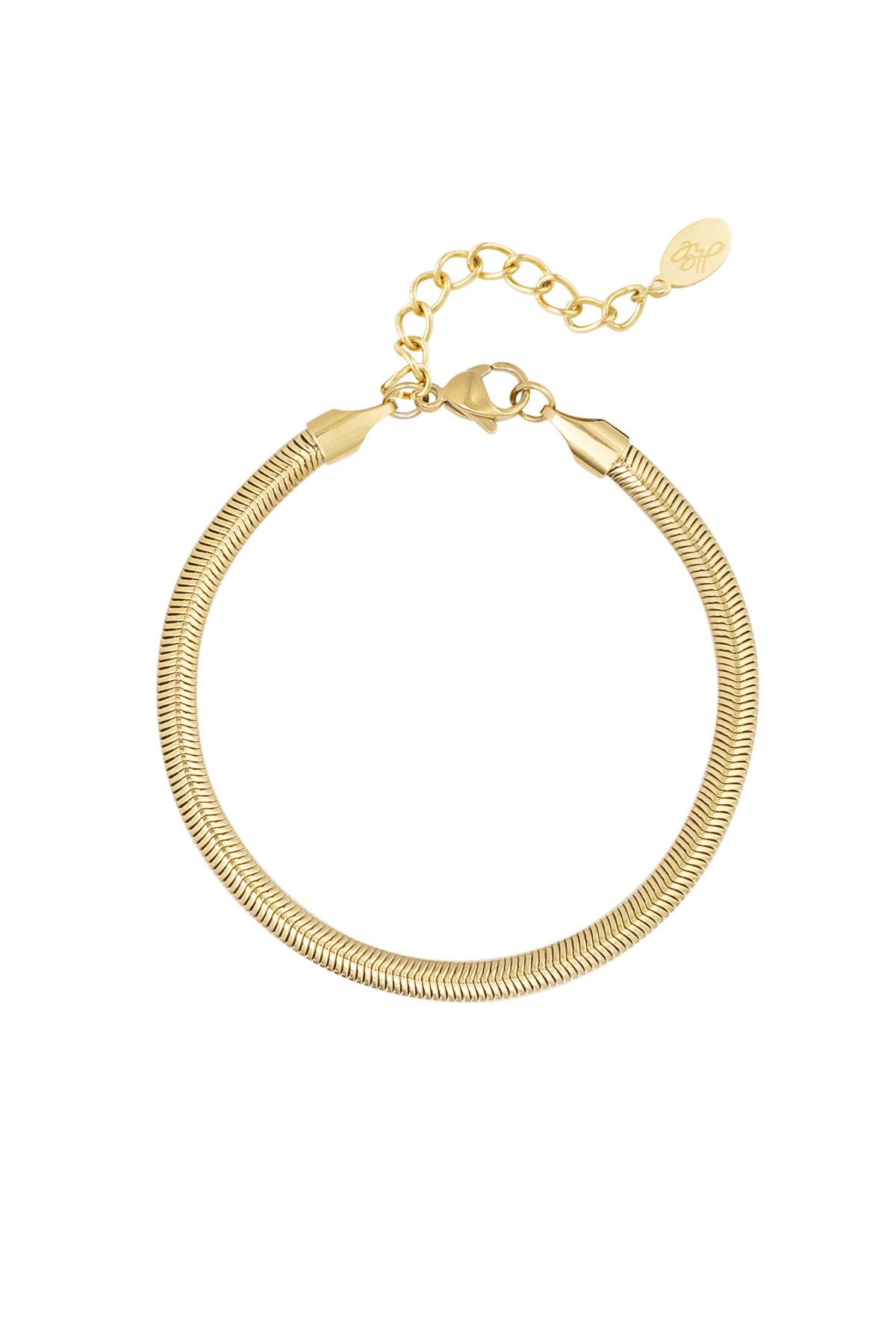 Bracelet plat à chevrons étroit - 4.0MM