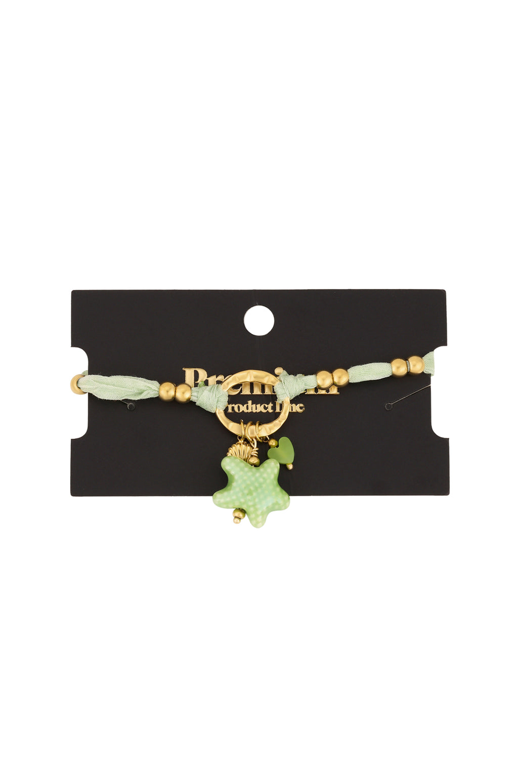 Bracelet étoilé - Couleur vert et or
