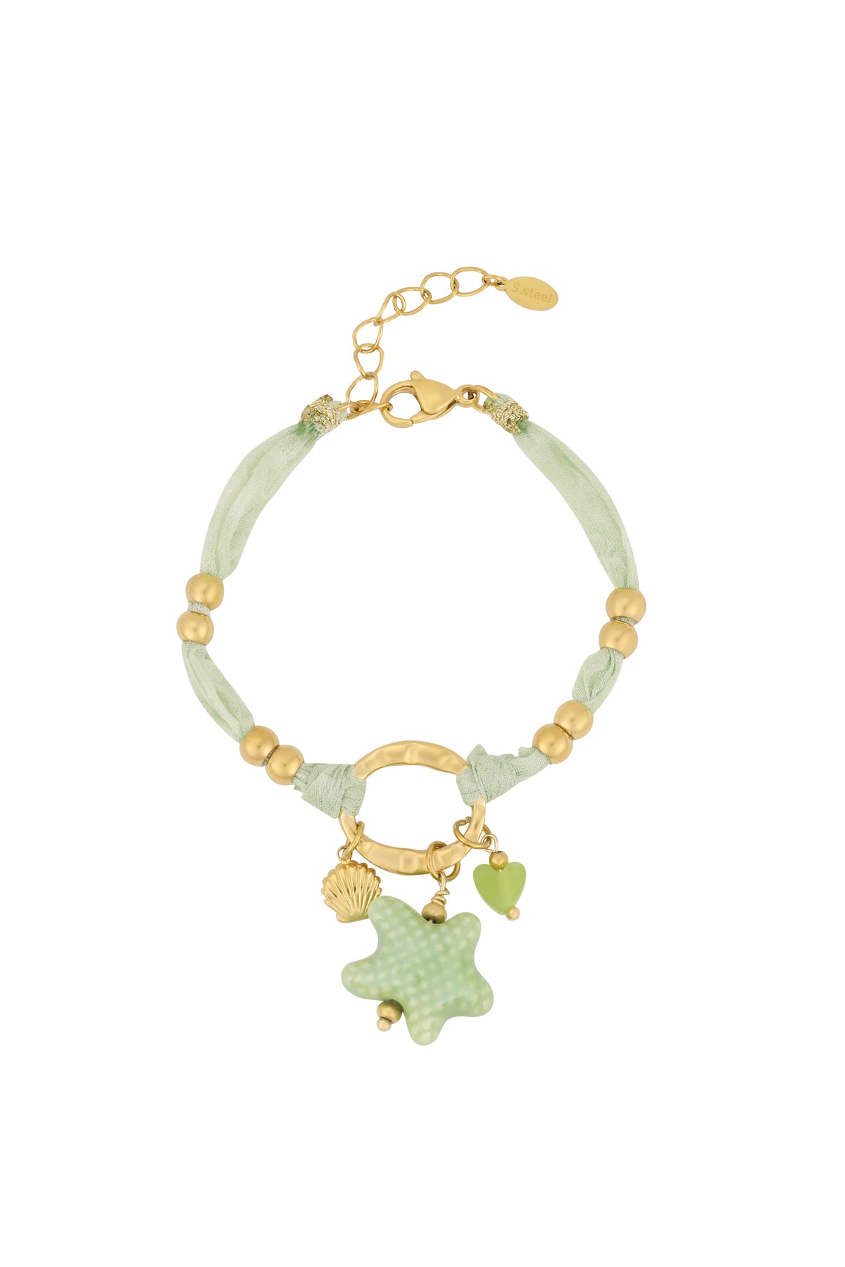 Bracelet étoilé - Couleur vert et or