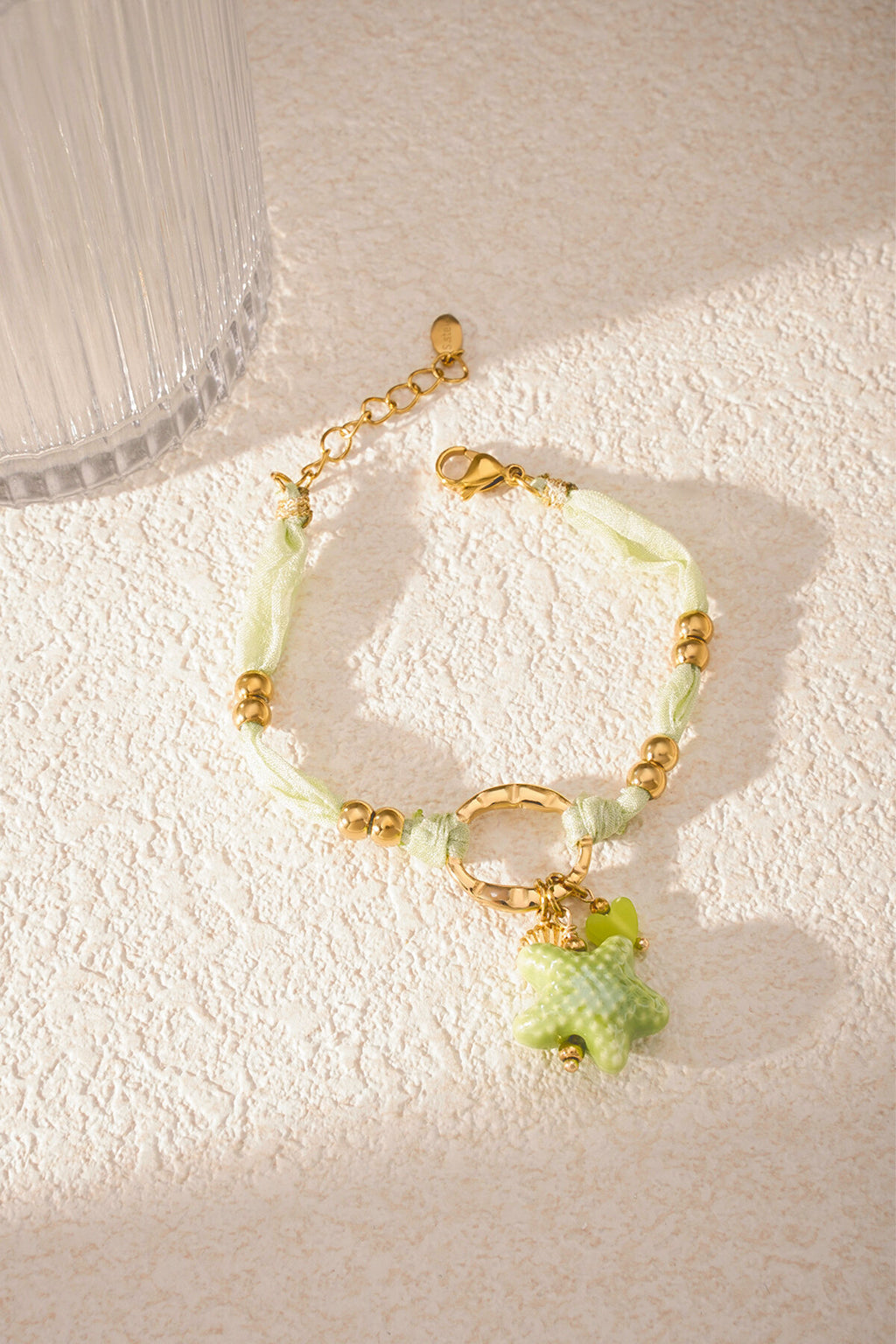 Bracelet étoilé - Couleur vert et or