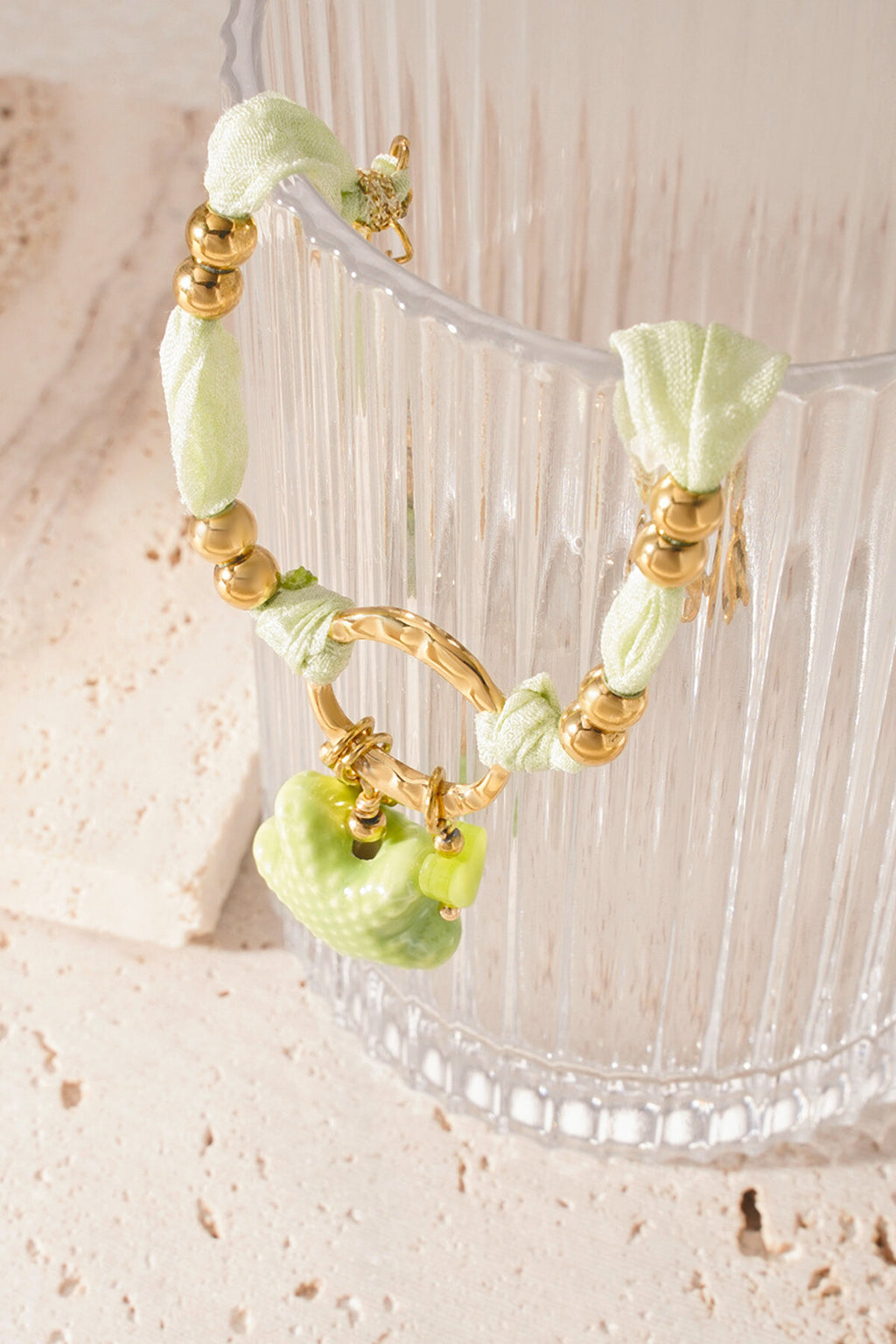 Bracelet étoilé - Couleur vert et or