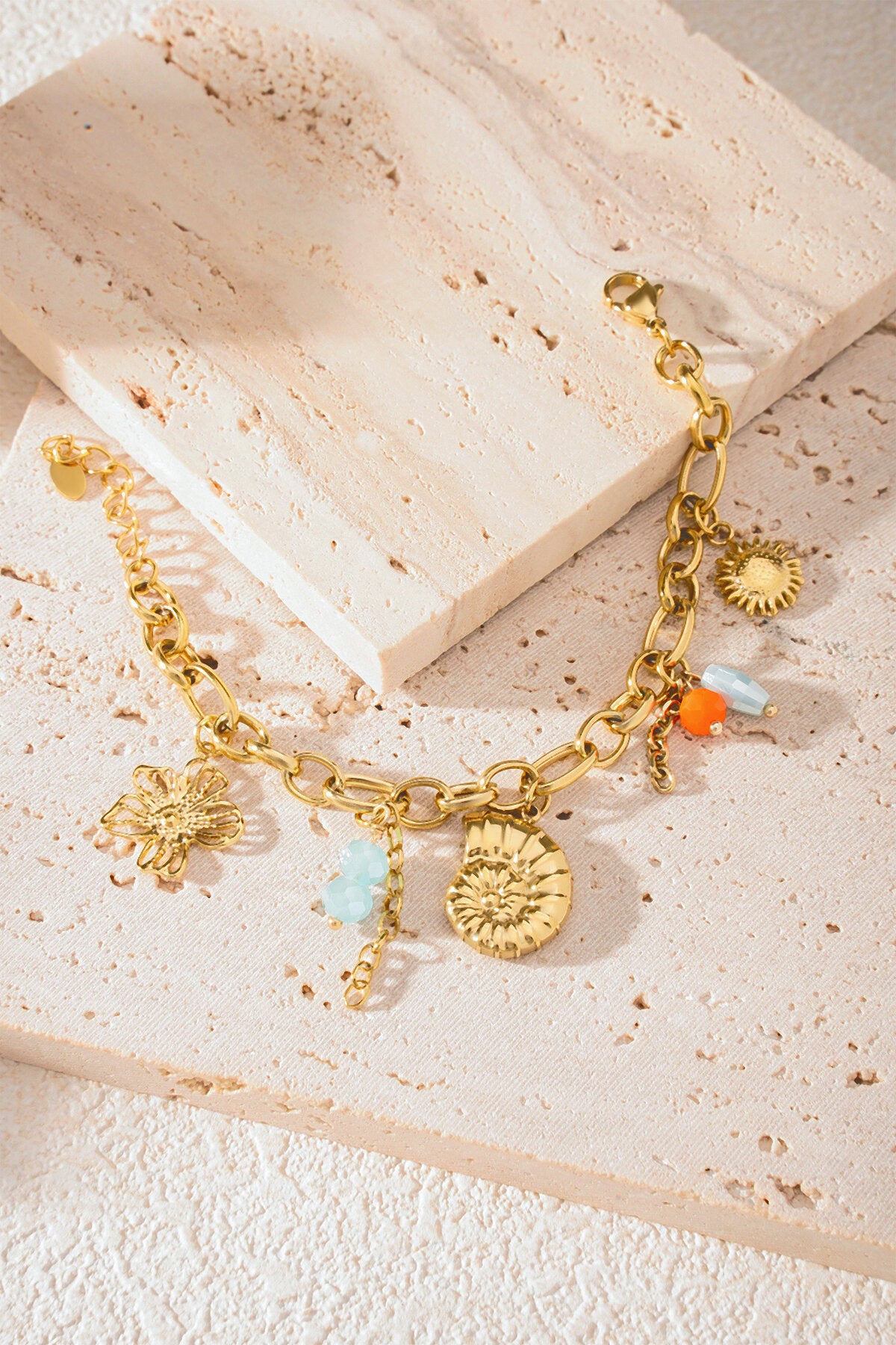 bracelet soleil doré