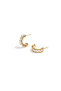 Boucles d'oreilles ornées de pierres en zigzag