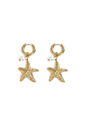 Boucles d'oreilles ornées d'étoiles de mer et de perles