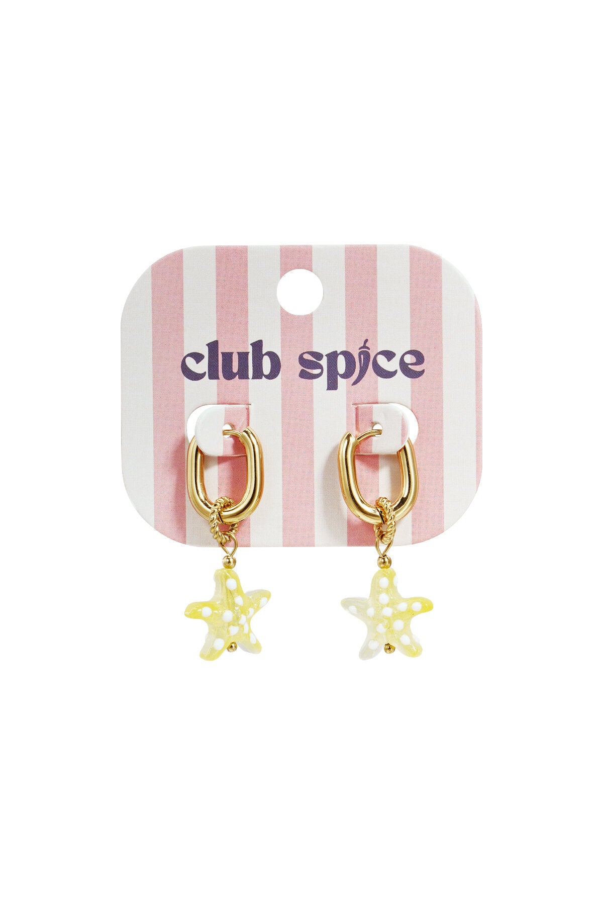 Boucles d'oreilles avec étoiles de mer tachetées