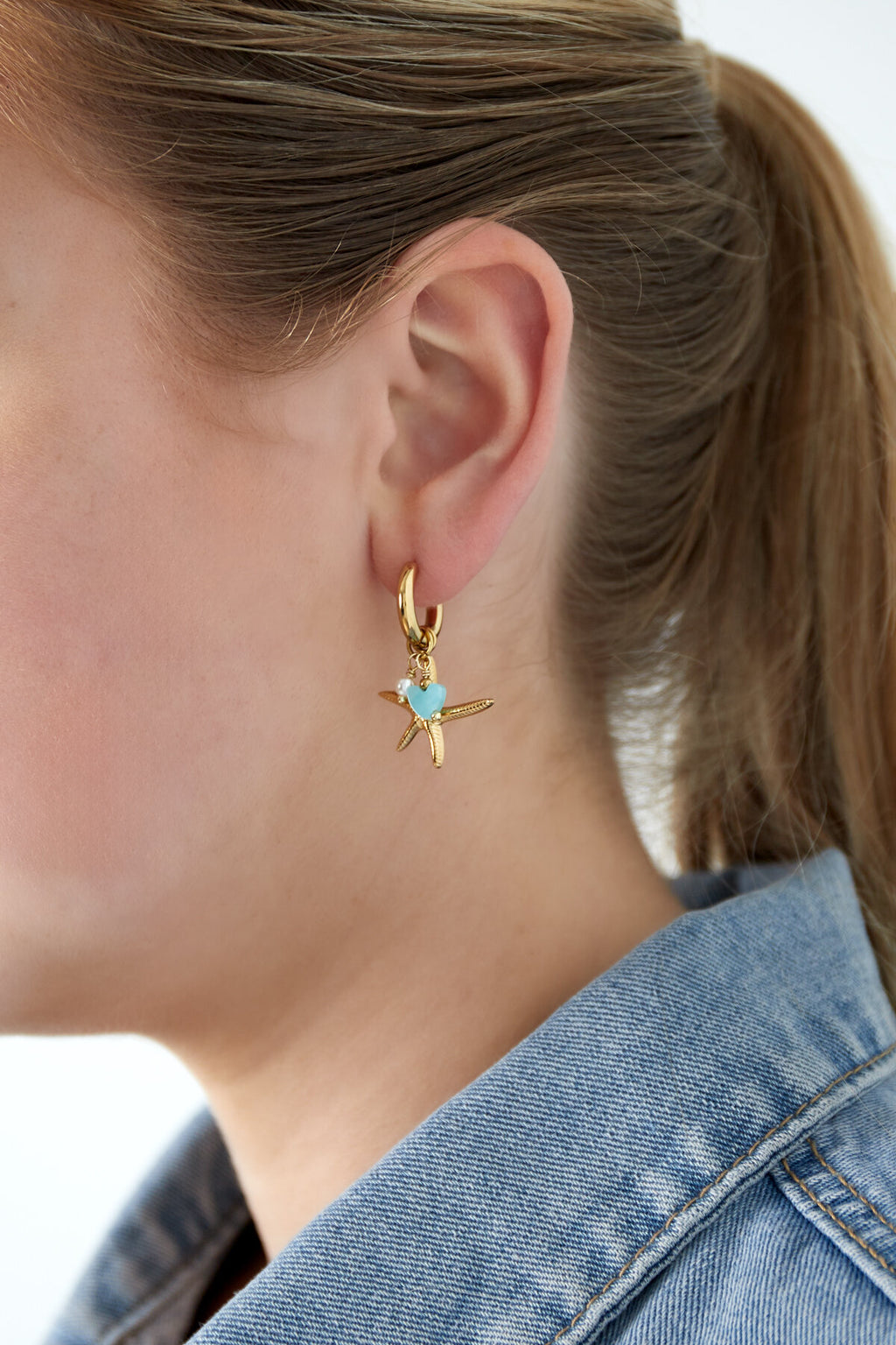 grandes boucles d'oreilles étoile de mer