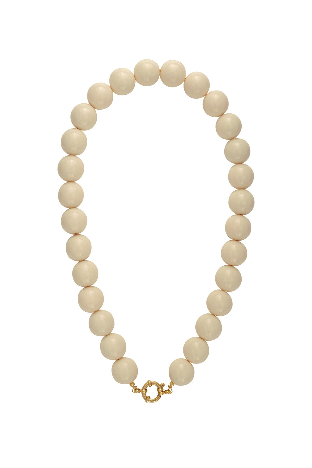 Collier à grosses perles et fermeture sur le devant-15mm