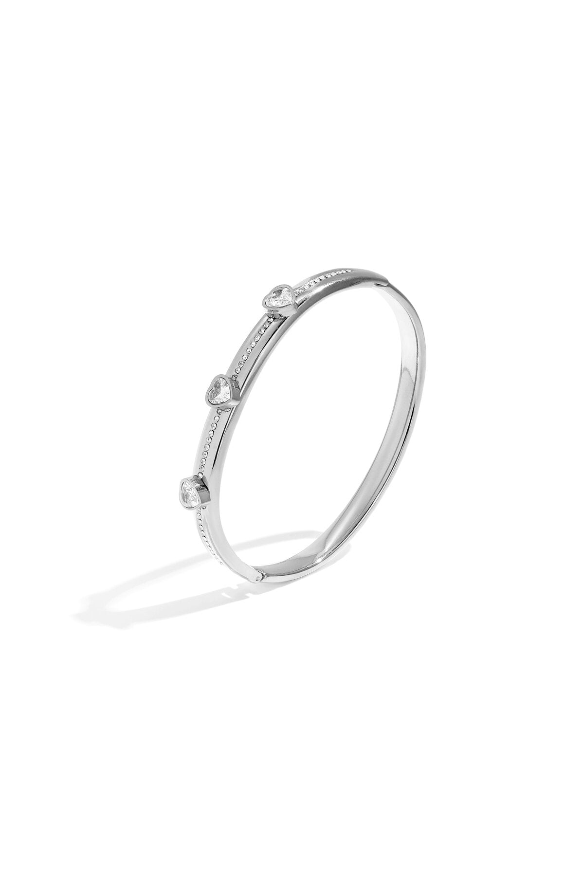 Bracelets en acier inoxydable Cœur Décontracté Quotidien Simple Série Bijoux pour femmes