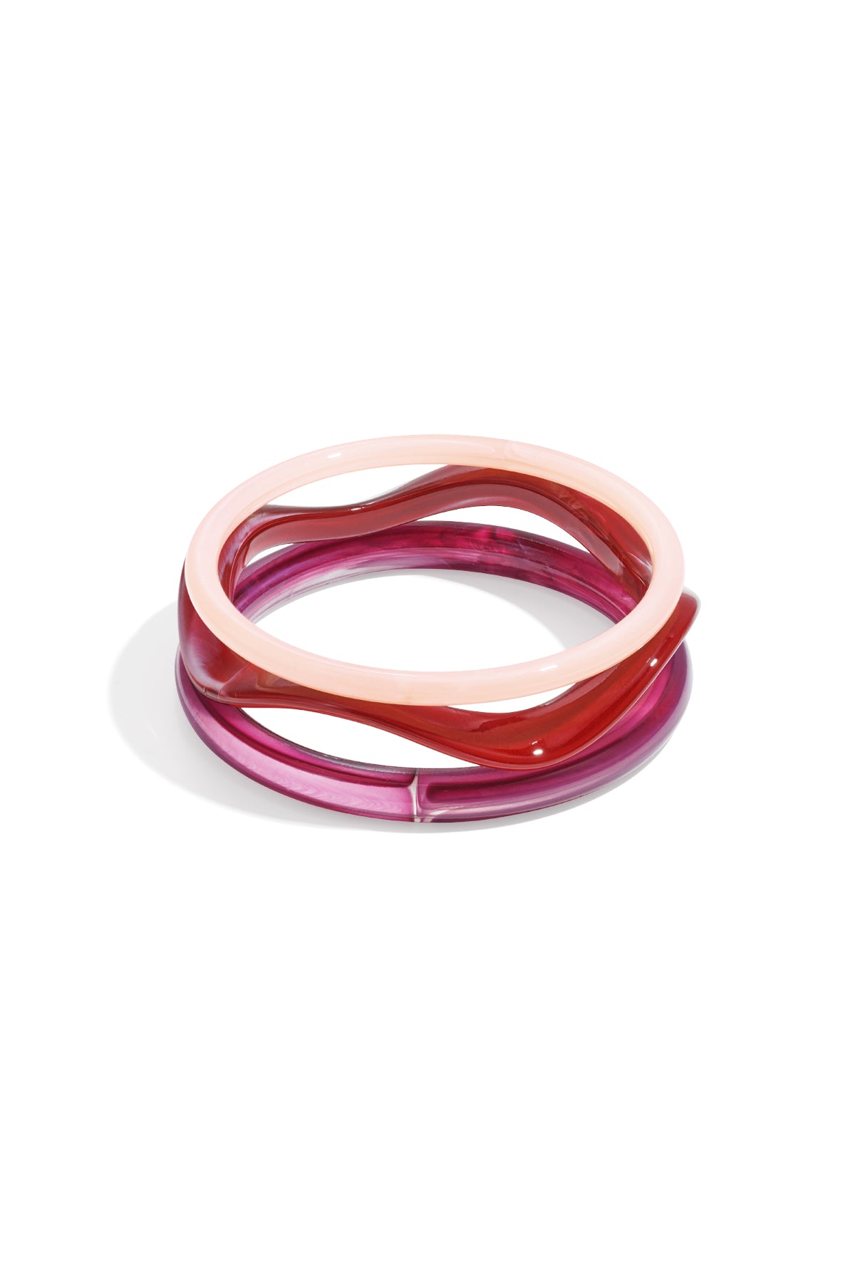 Bracelets en acrylique de couleur unie, style décontracté et simple, pour femme