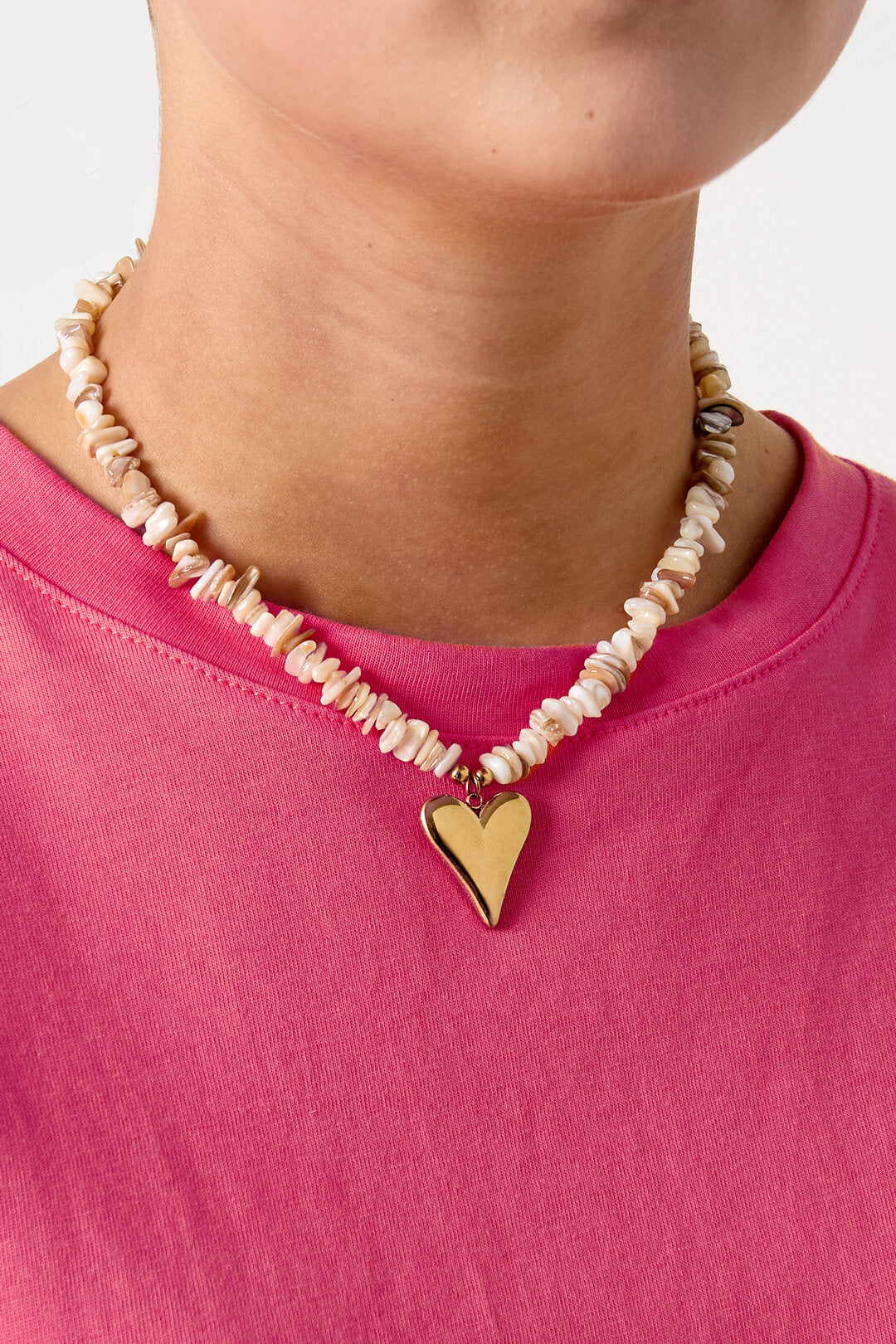 Colliers en acier inoxydable à perles en forme de cœur, collection romantique pour les vacances et le quotidien, bijoux pour femmes