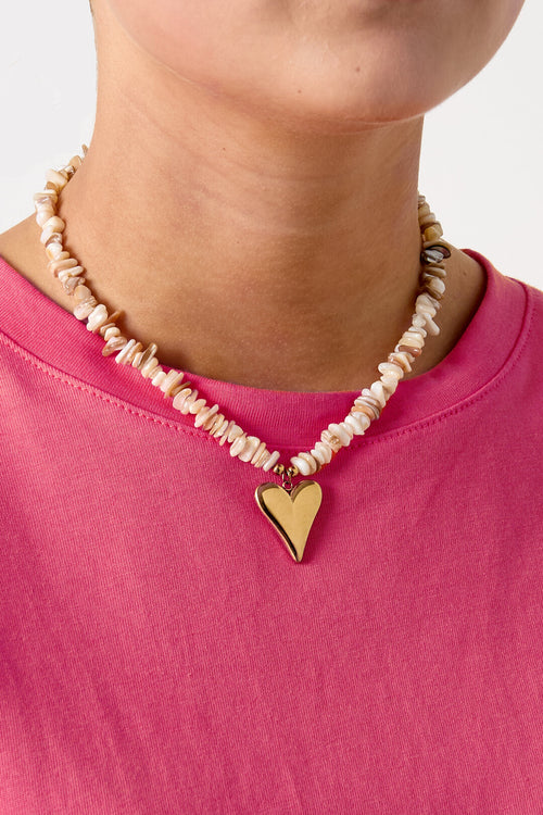 Colliers en acier inoxydable à perles en forme de cœur, collection romantique pour les vacances et le quotidien, bijoux pour femmes