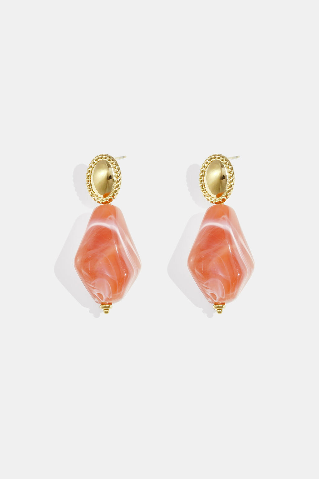 Boucles d'oreilles aspect pierre naturelle