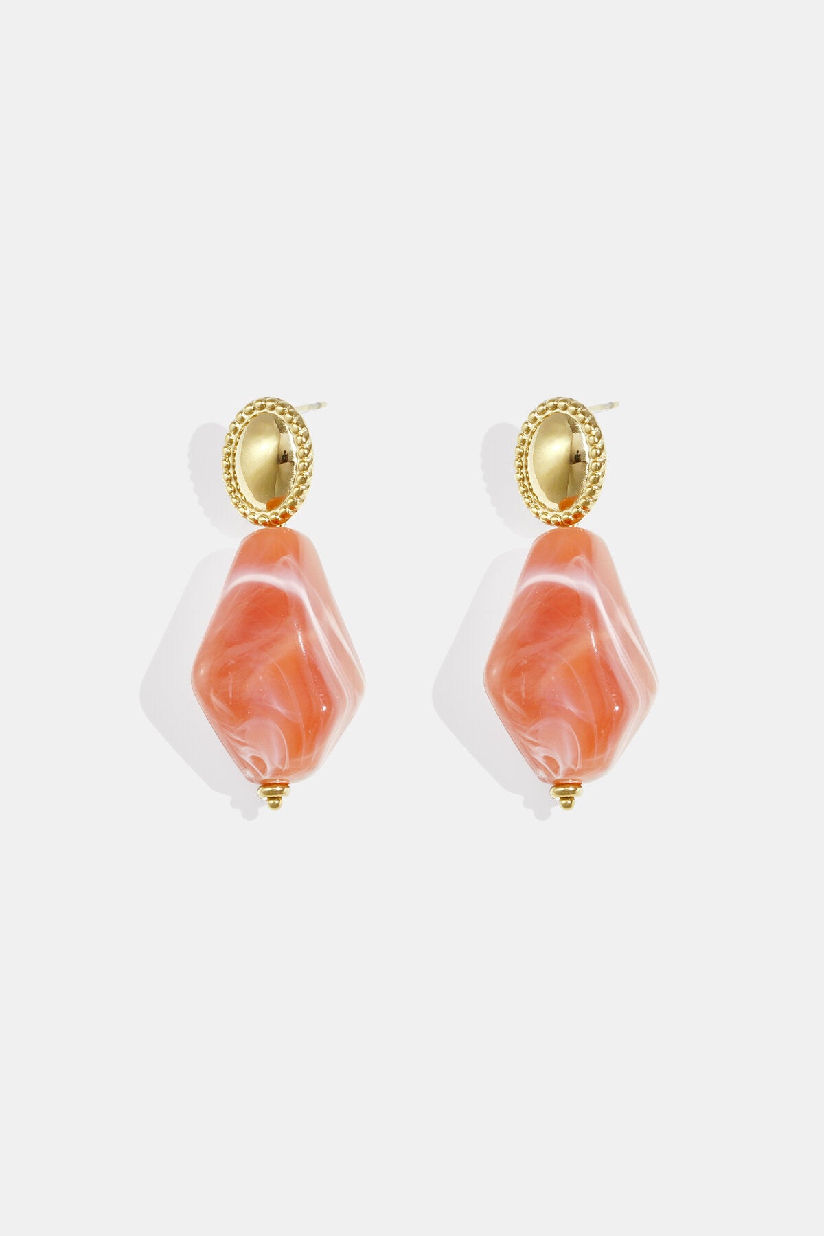 Boucles d'oreilles aspect pierre naturelle
