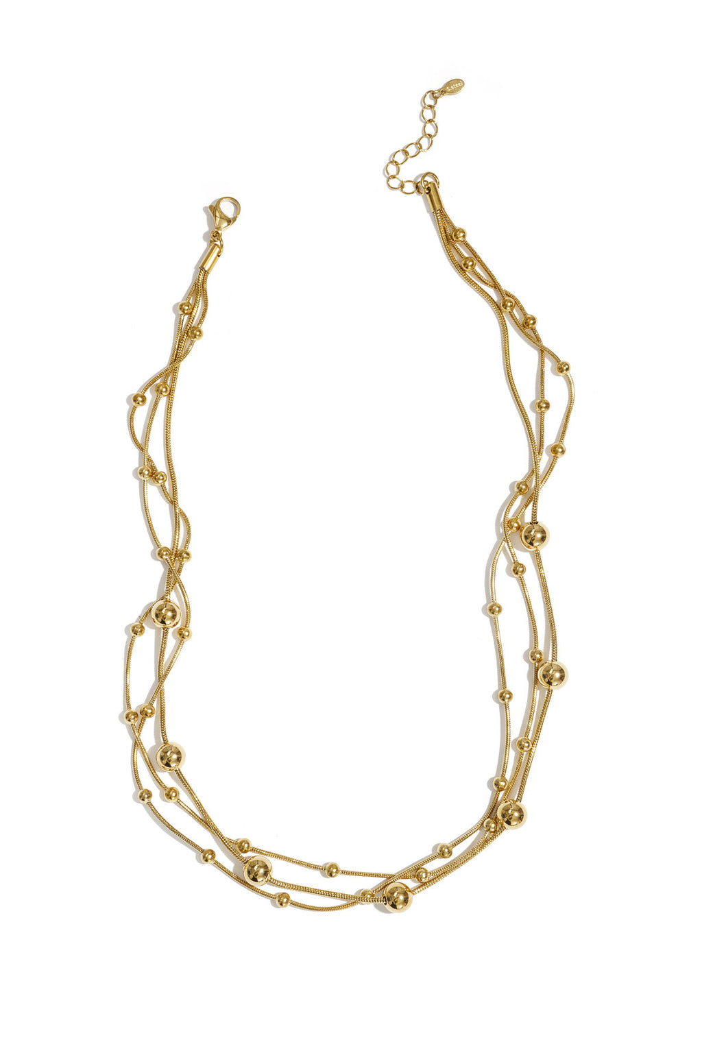 Collier à plusieurs rangs à pois