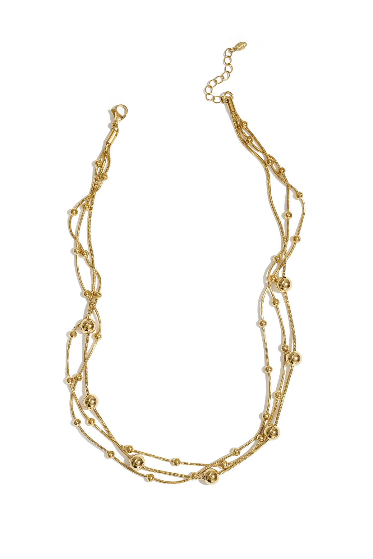 Collier à plusieurs rangs à pois