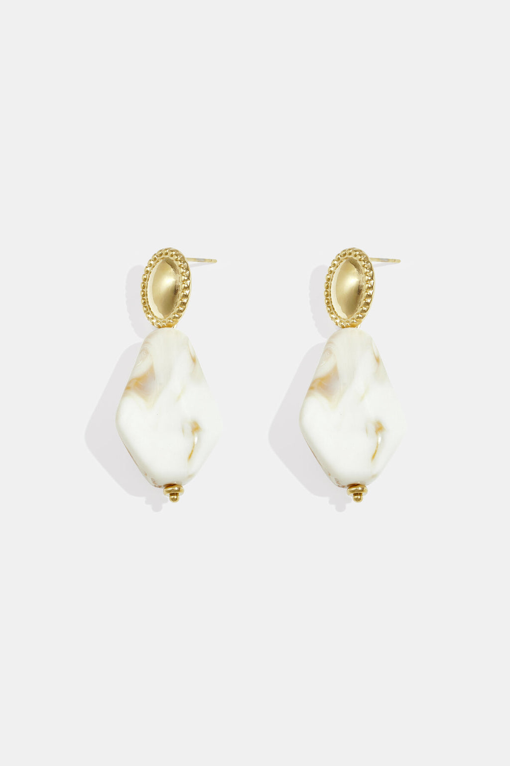 Boucles d'oreilles aspect pierre naturelle