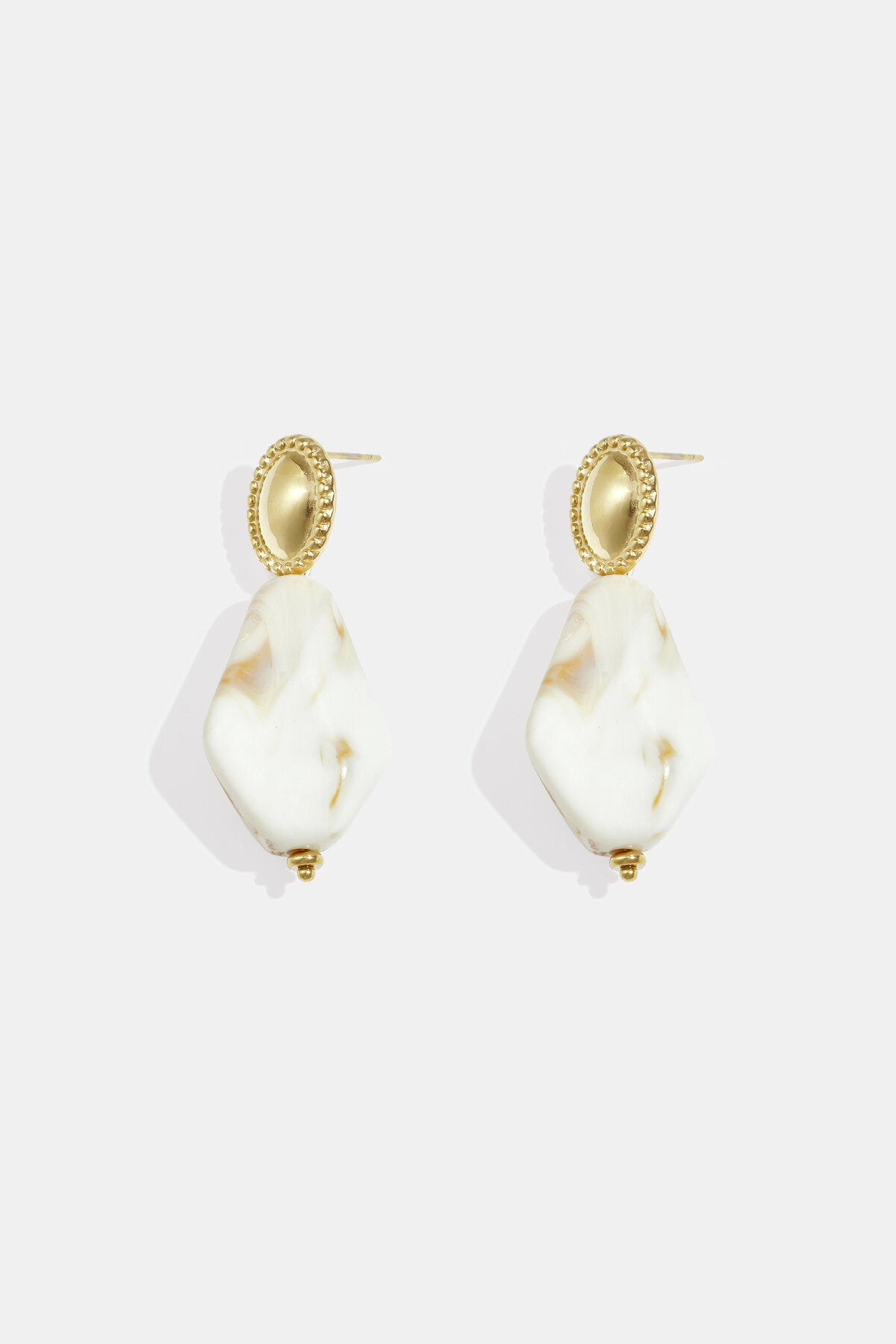 Boucles d'oreilles aspect pierre naturelle