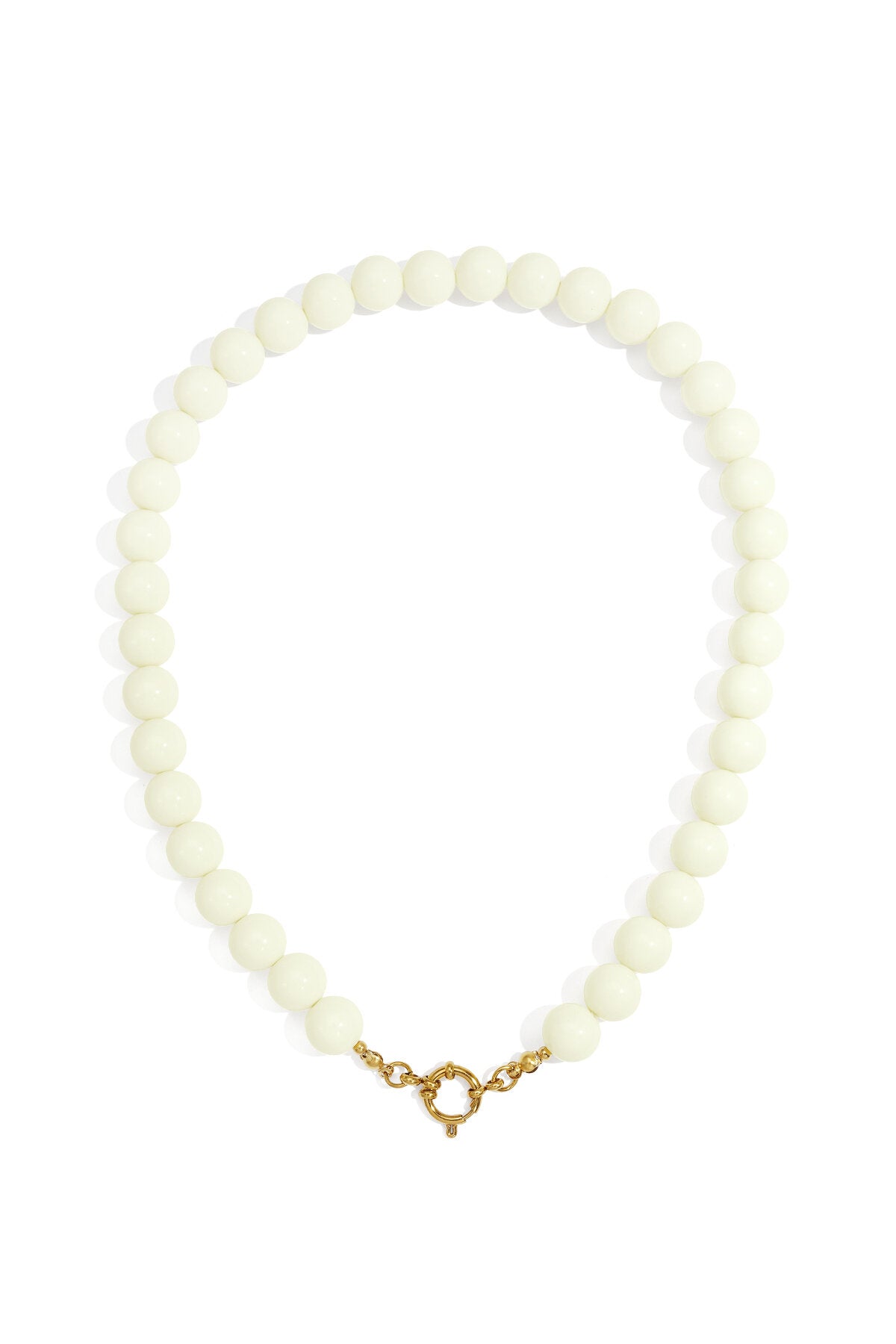 Collier de perles avec fermeture sur le devant - 12 mm