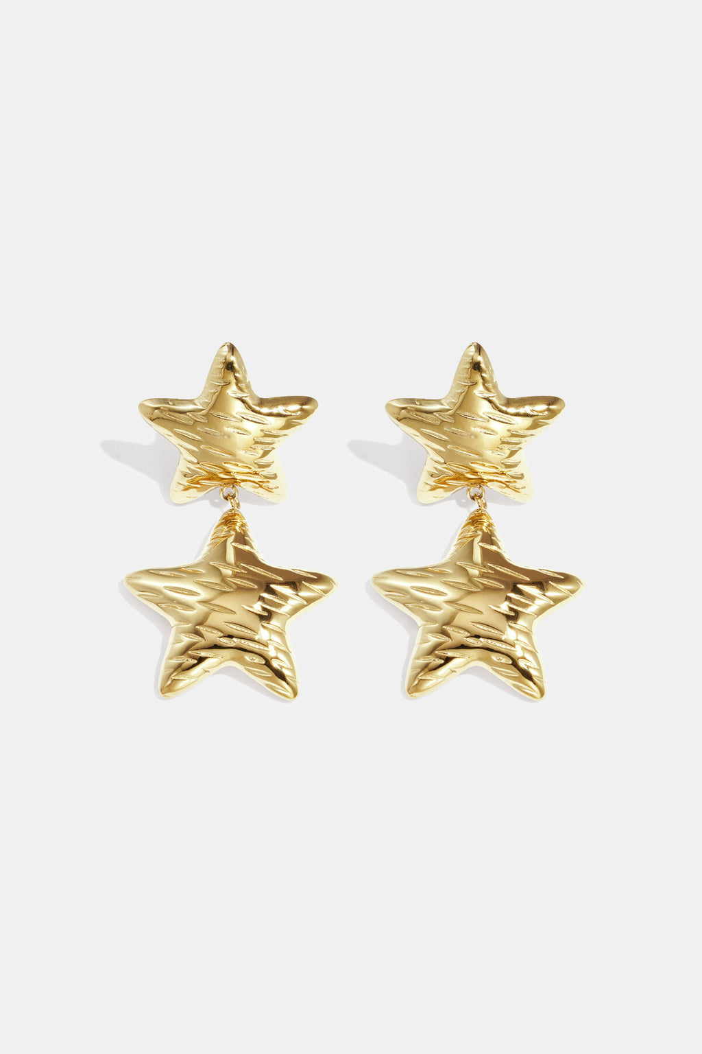 Boucles d'oreilles pendantes en acier inoxydable, collection Étoile, style décontracté et simple pour femmes