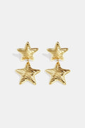 Boucles d'oreilles pendantes en acier inoxydable, collection Étoile, style décontracté et simple pour femmes