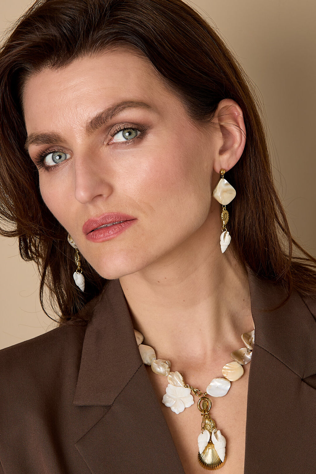 Boucles d'oreilles pendantes en acier inoxydable, coquillage, collection vacances/plage romantique, bijoux pour femmes