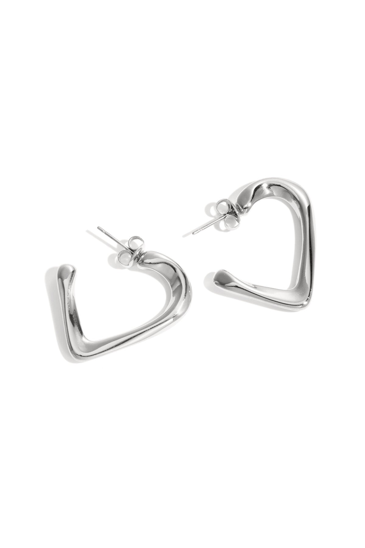 Boucles d'oreilles créoles Cœur Simple Daily Simple Series Bijoux pour femmes