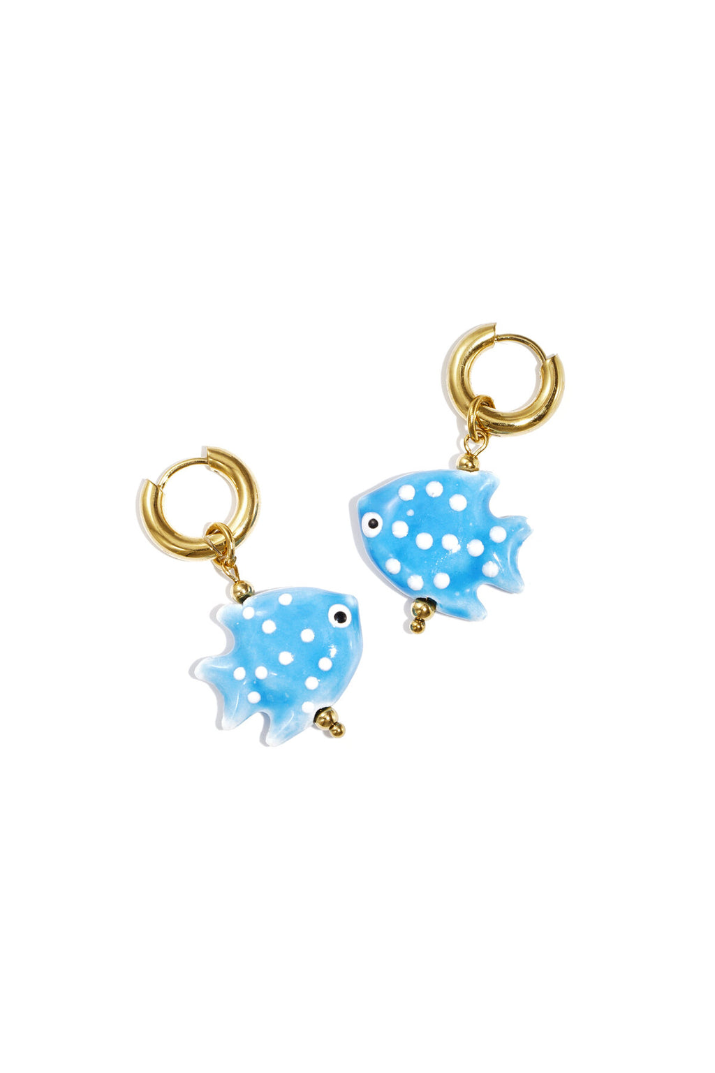 Boucles d'oreilles avec breloque en forme de poisson