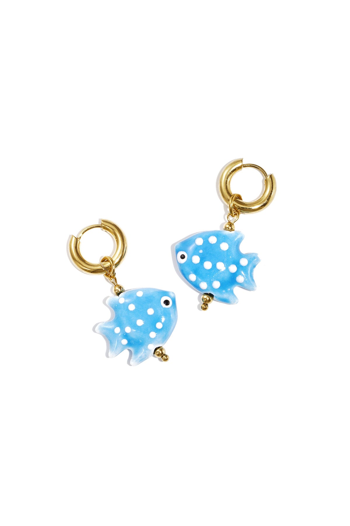 Boucles d'oreilles avec breloque en forme de poisson