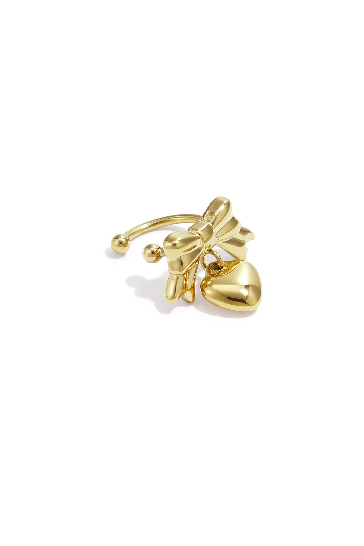 Boucles d'oreilles en acier inoxydable, style cœur, décontractées, simples et quotidiennes, bijoux pour femmes