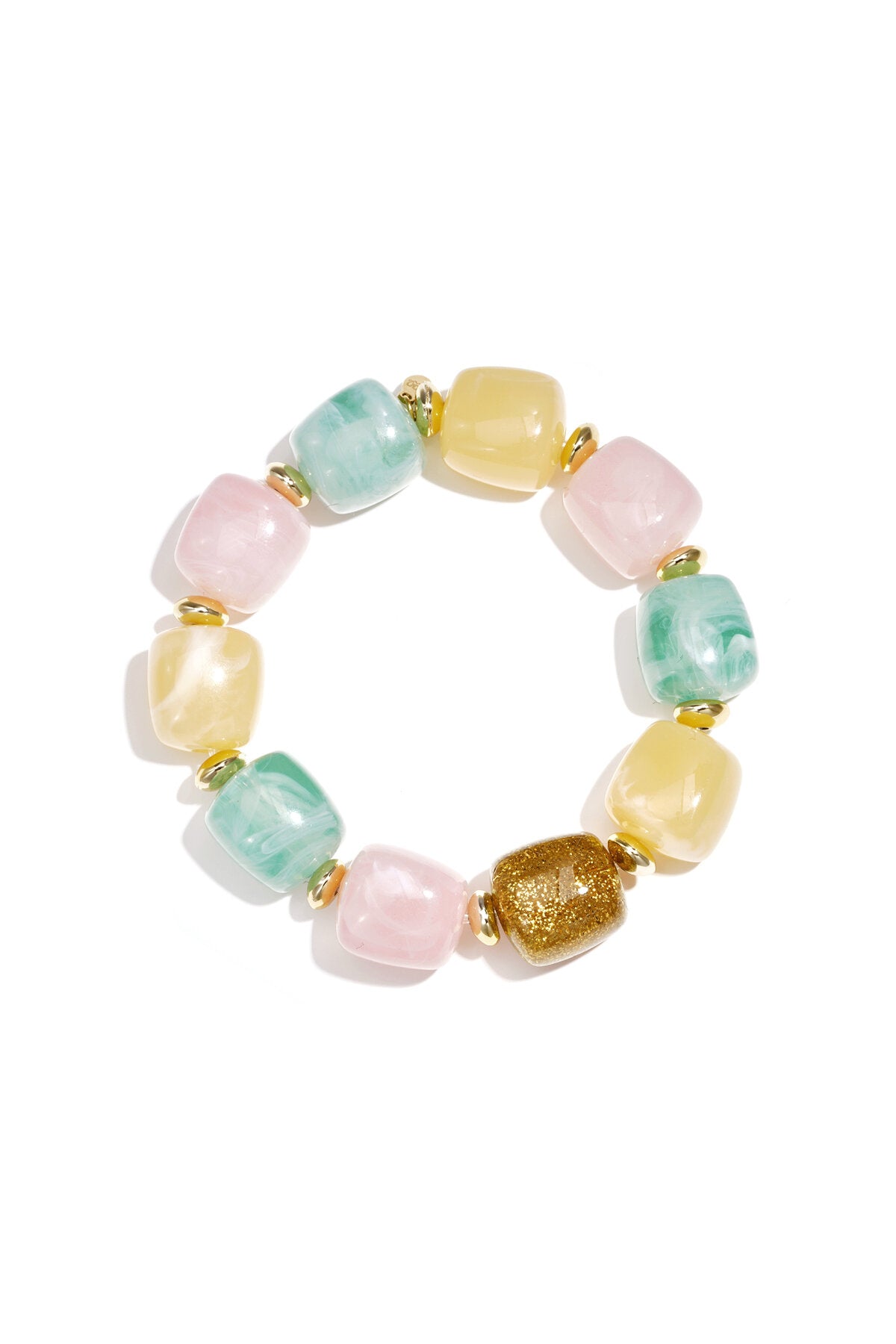 Bracelet de perles avec une perle scintillante remarquable