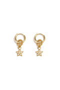 Petite boucle d'oreille avec étoile pendante ornée