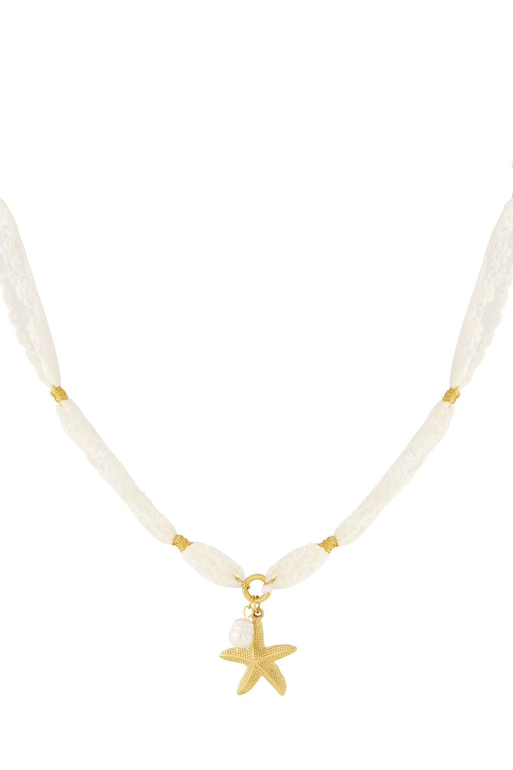 Collier étoile de mer et perles