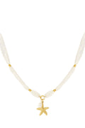 Collier étoile de mer et perles