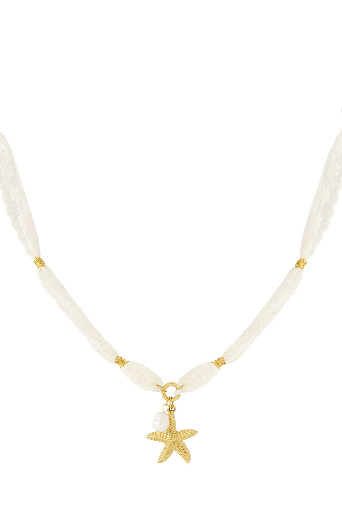 Collier étoile de mer et perles