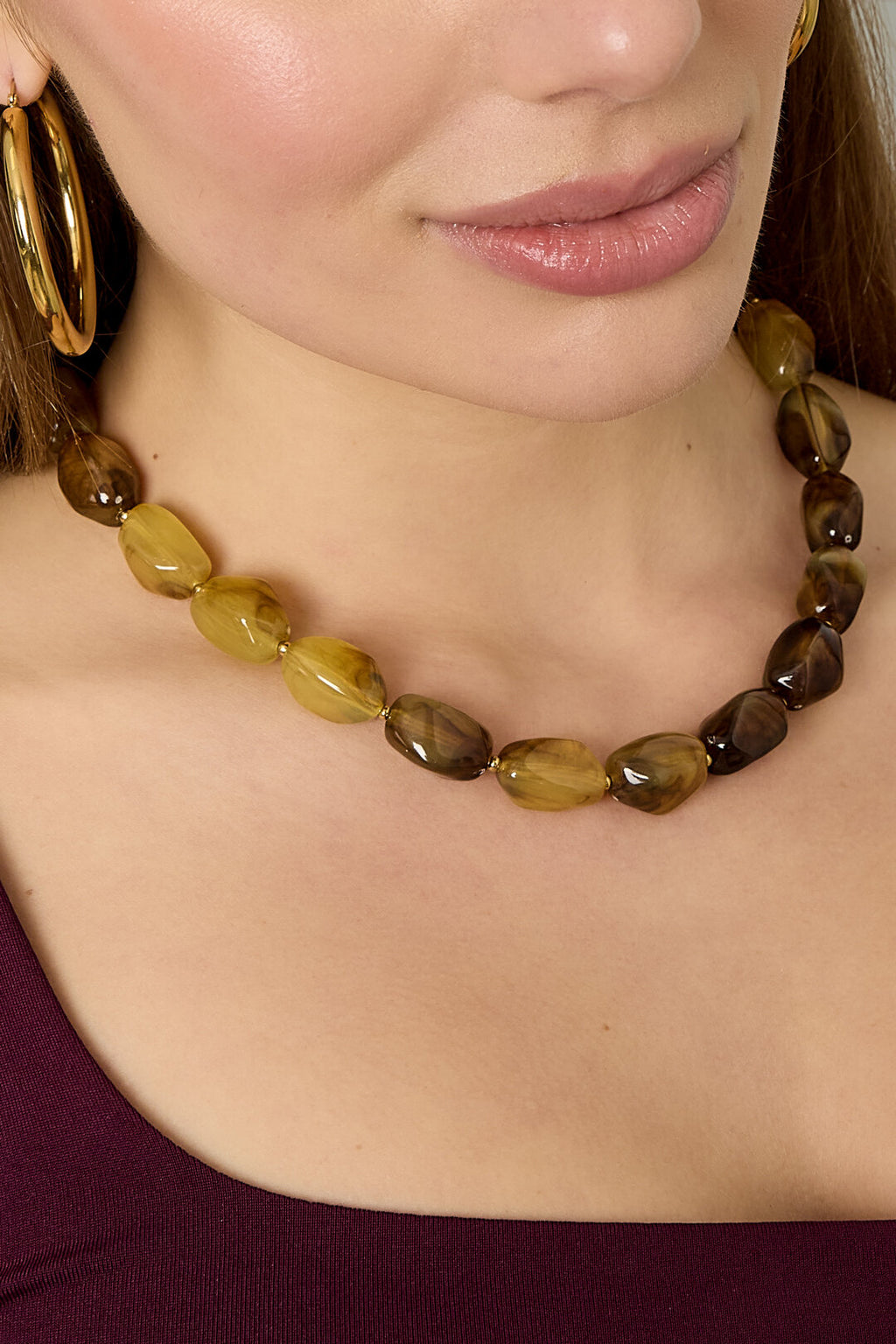 Collier de perles organiques