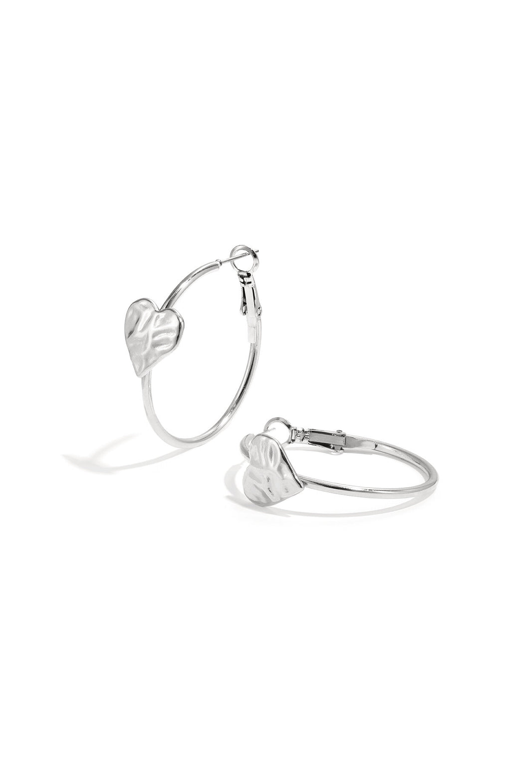 Boucles d'oreilles créoles avec cœur