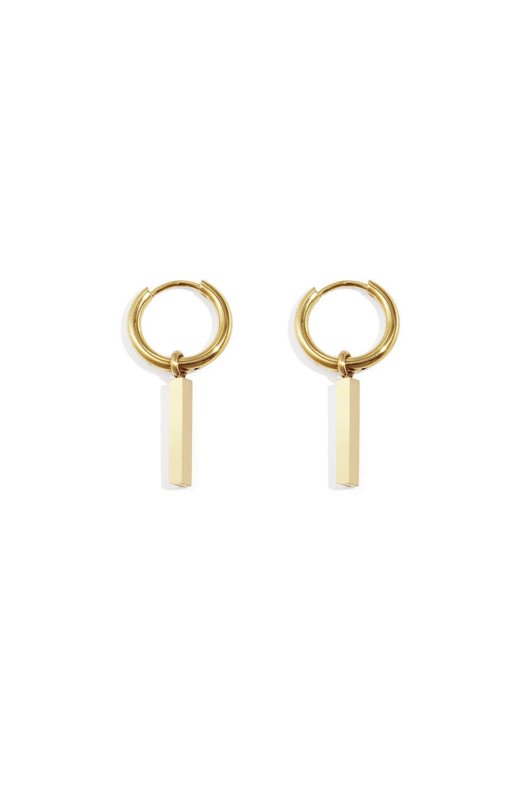 Boucles d'oreilles pendantes rectangulaires en acier inoxydable, collection décontractée et simple pour femmes