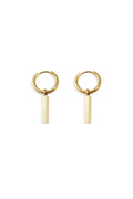 Boucles d'oreilles pendantes rectangulaires en acier inoxydable, collection décontractée et simple pour femmes