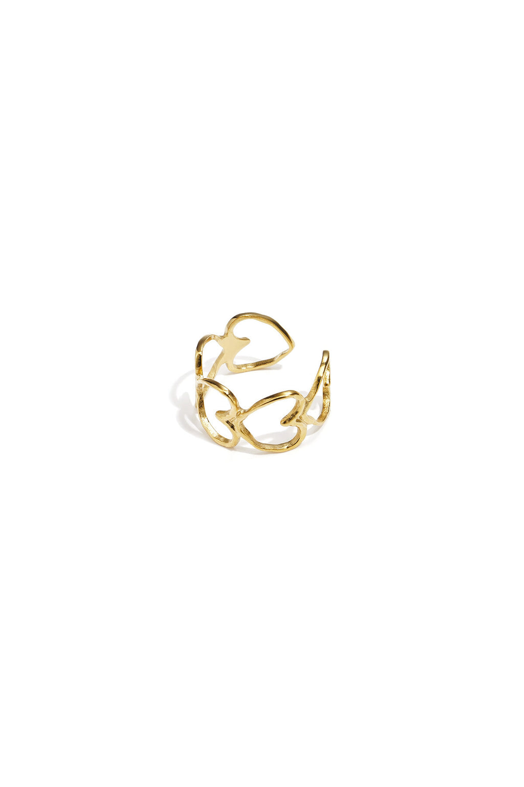 Bague élégante ornée de cœurs
