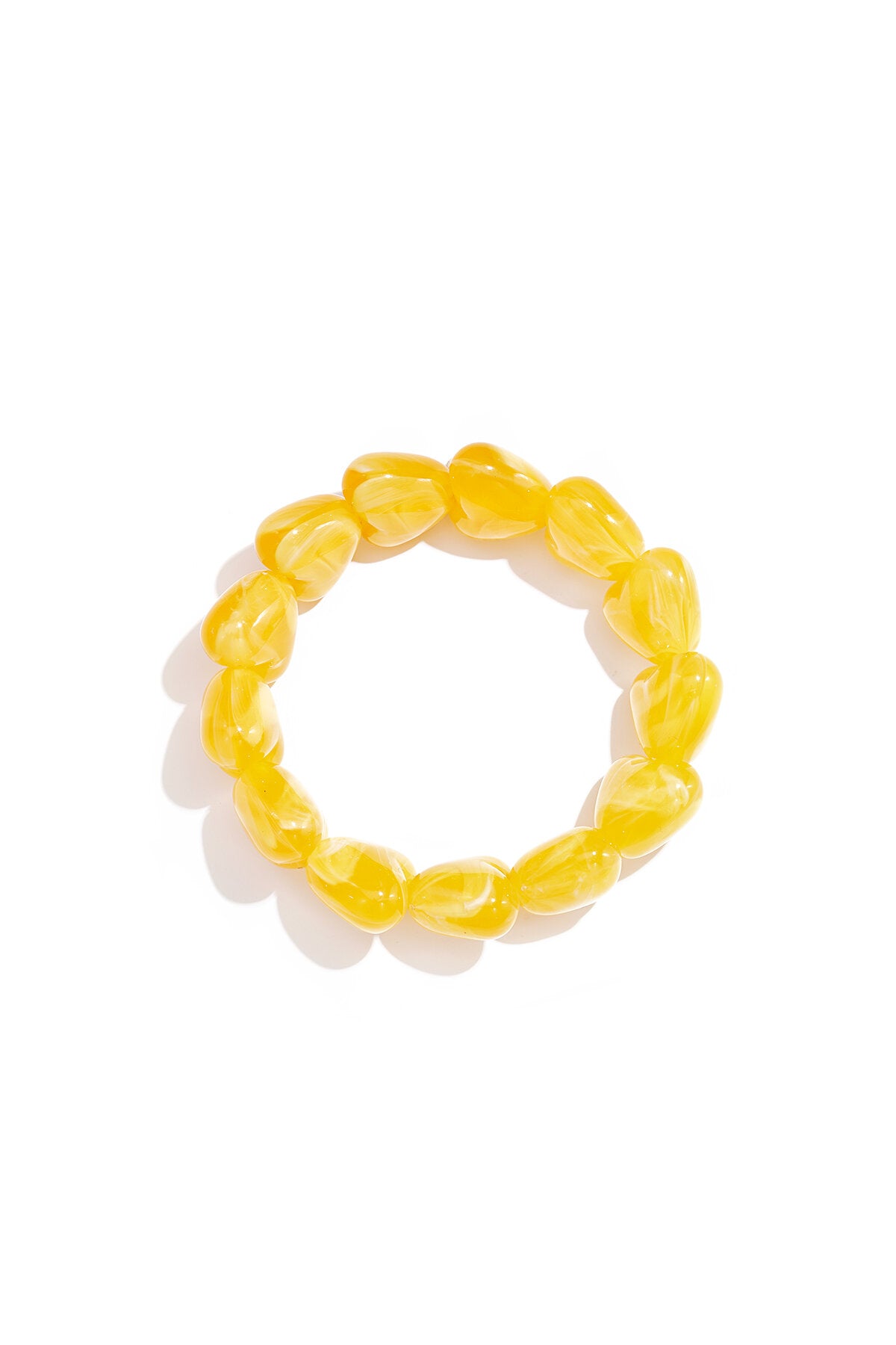 Bracelet de perles avec de grosses perles en forme de cœur