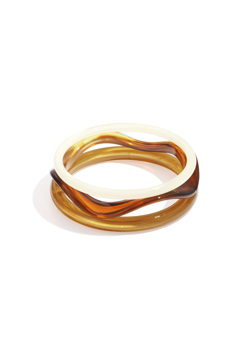 Bracelets en acrylique de couleur unie, style décontracté et simple, pour femme
