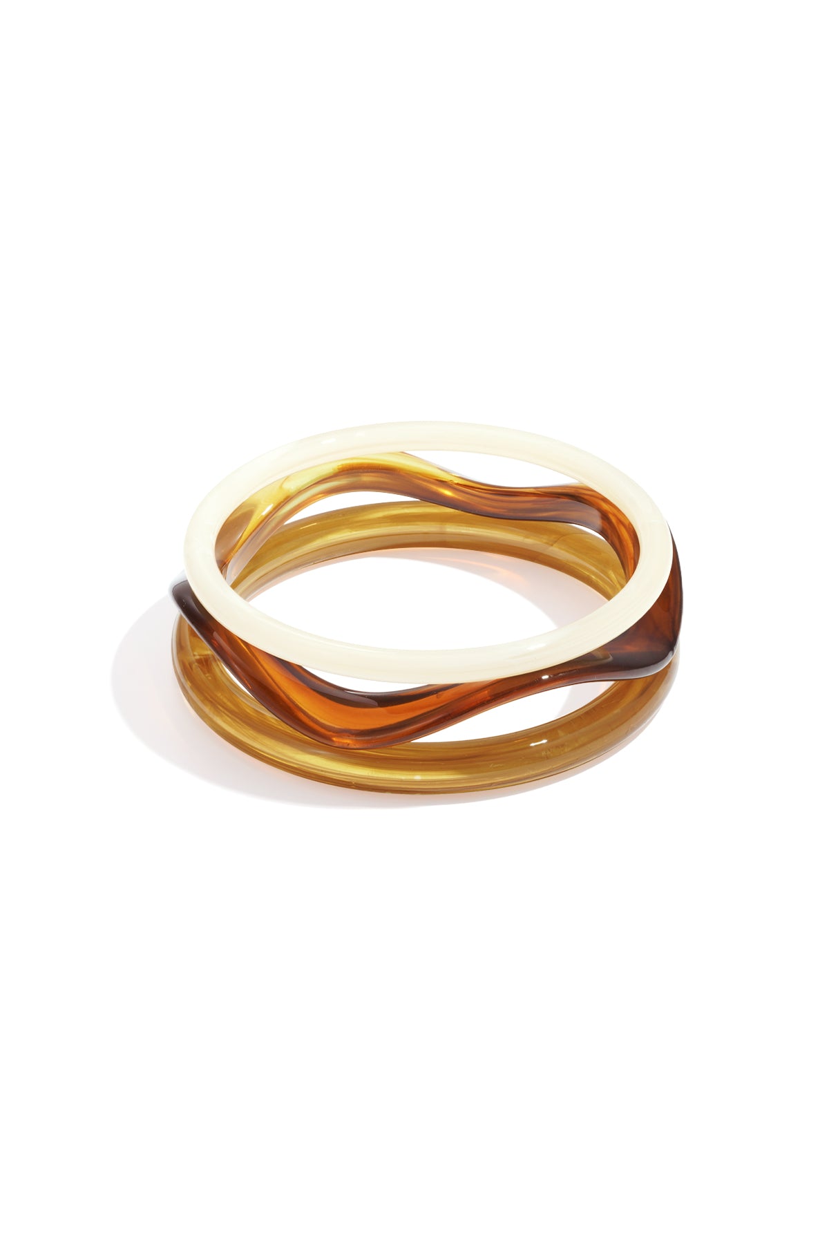 Bracelets en acrylique de couleur unie, style décontracté et simple, pour femme